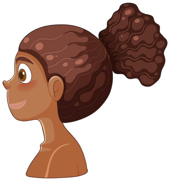 Free Vector side view of african american teenage girl