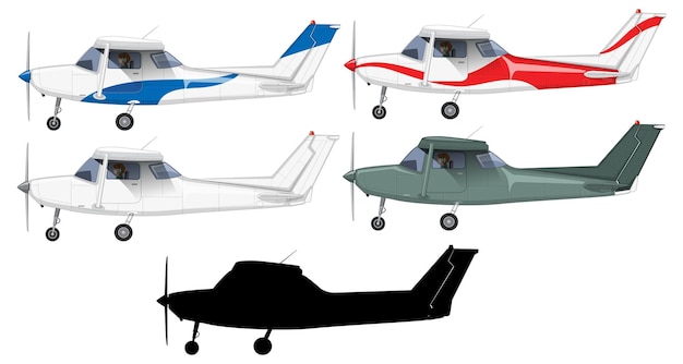 Free Vector side view of light aircraft