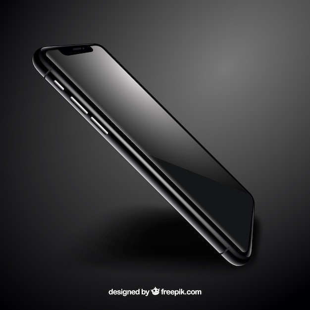 Free Vector side view of smartphone