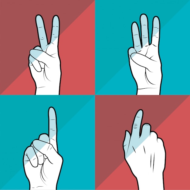 Free Vector sign language 