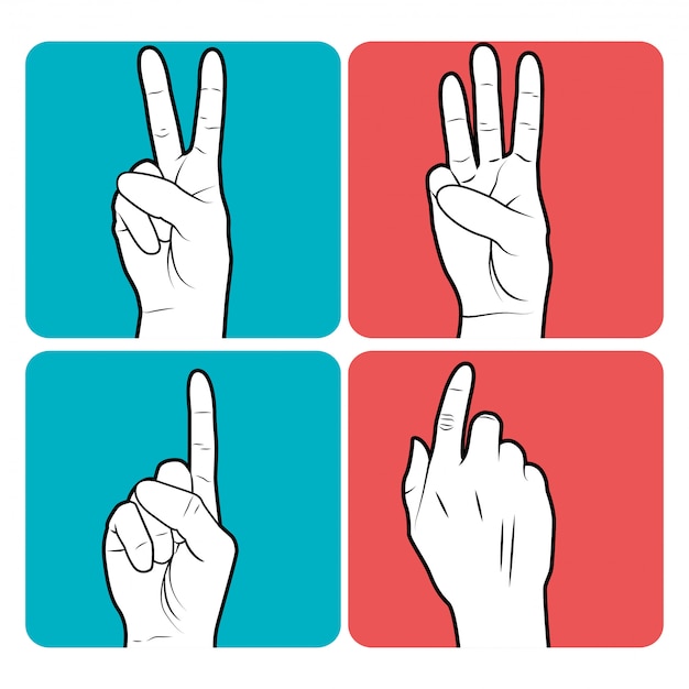 Free Vector sign language 