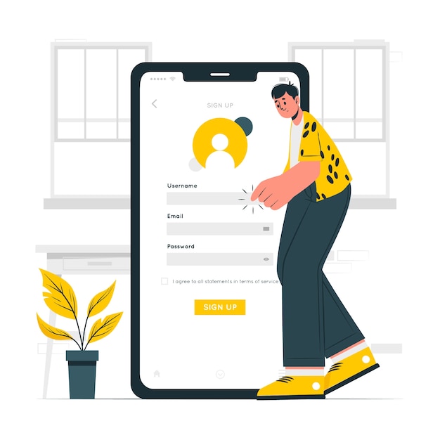 Sign up concept illustration