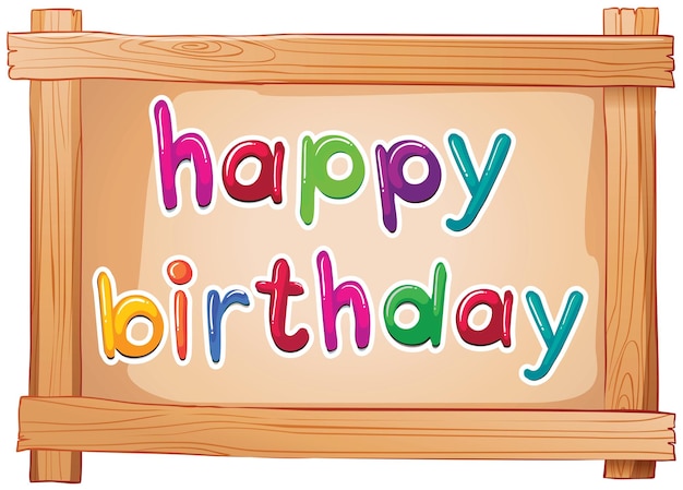 A signboard with a happy birthday template