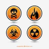 Free vector signs of danger set