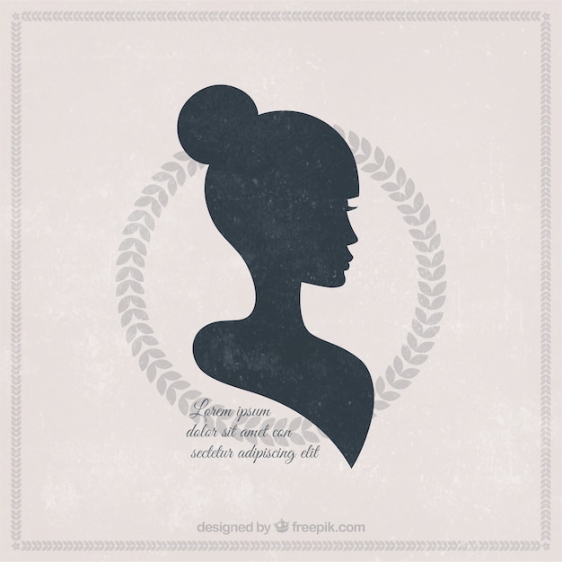 Free vector silhouette of a beautiful woman