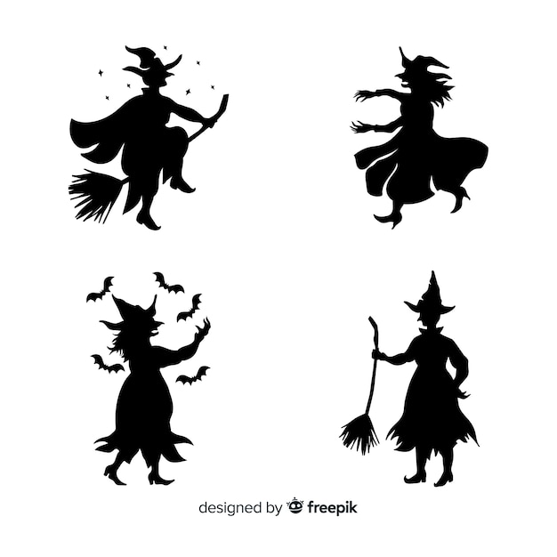 Silhouette of a halloween witch