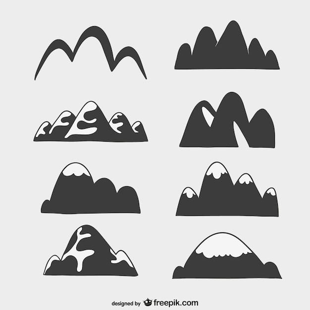 Silhouette of mountains 