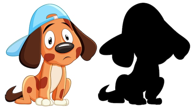 Free Vector silhouette of sitting dog