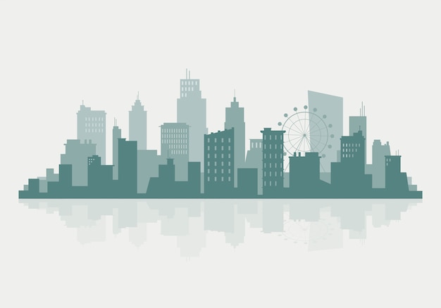 Free Vector silhouette skyline illustration