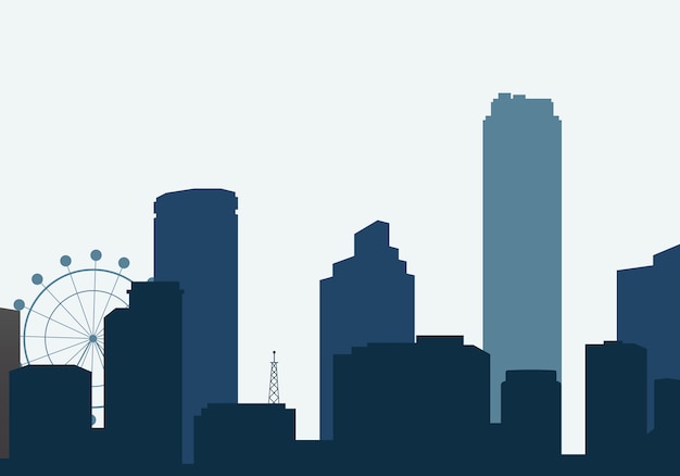 Free vector silhouette skyline illustration