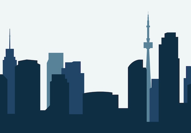 Silhouette skyline illustration