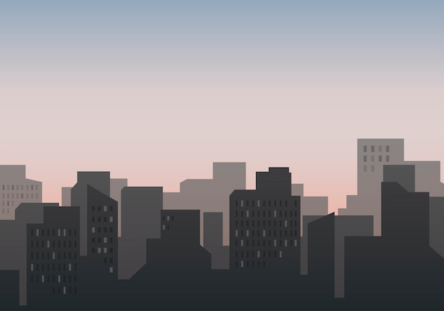 Silhouette skyline illustration