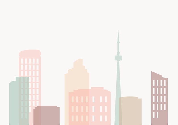 Free vector silhouette skyline illustration