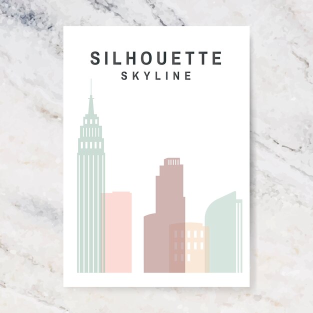 Silhouette skyline illustration