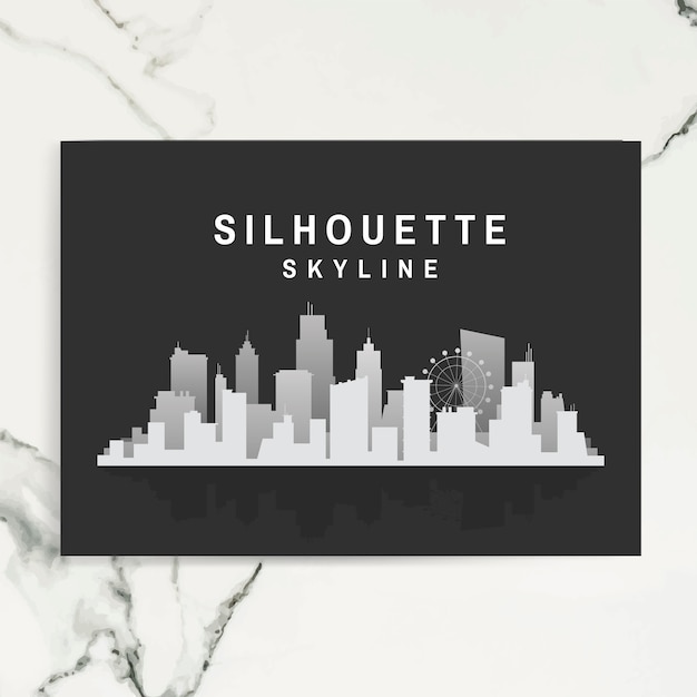 Silhouette skyline illustration