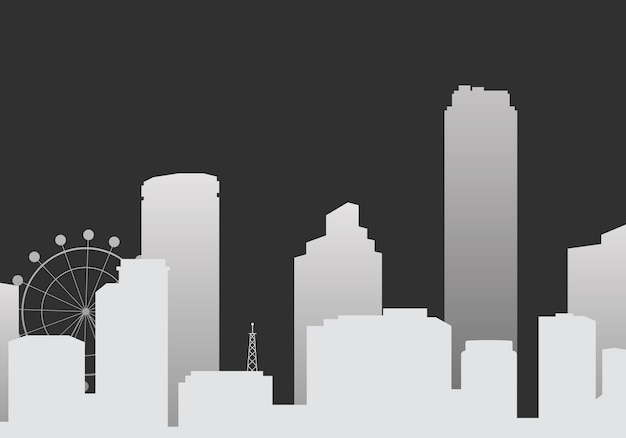 Silhouette skyline illustration