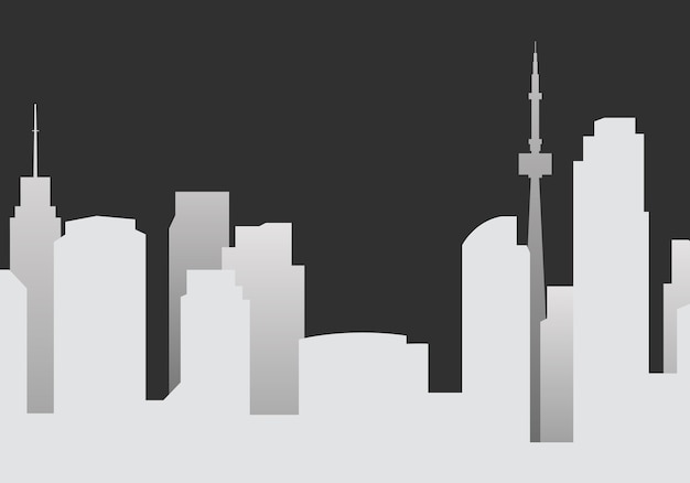 Silhouette skyline illustration