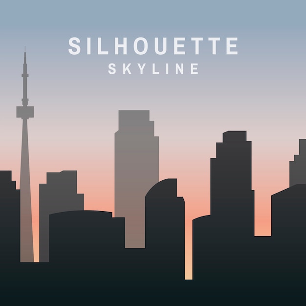 Free Vector silhouette skyline illustration