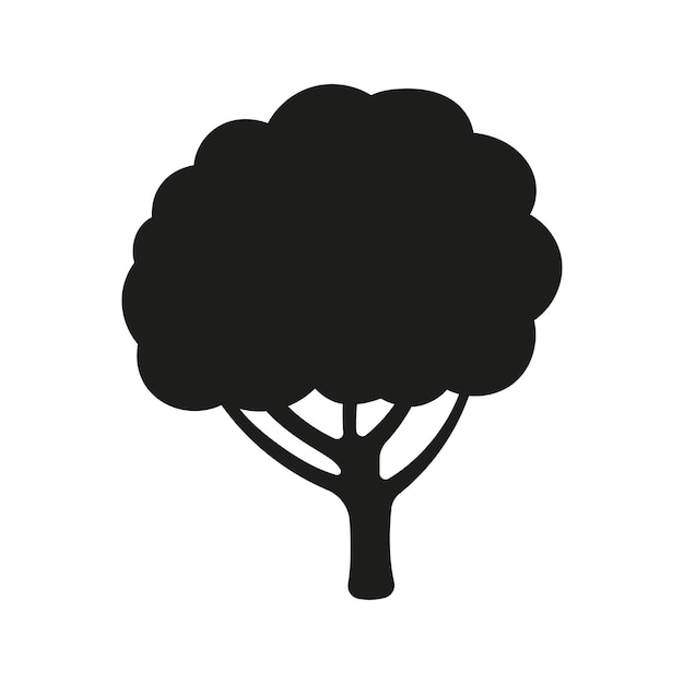 Free vector silhouette tree round basic