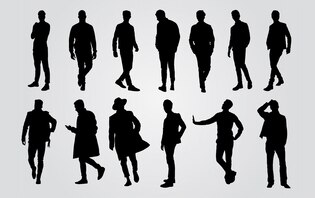 Man silhouettes