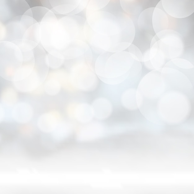 Silver bokeh lights background