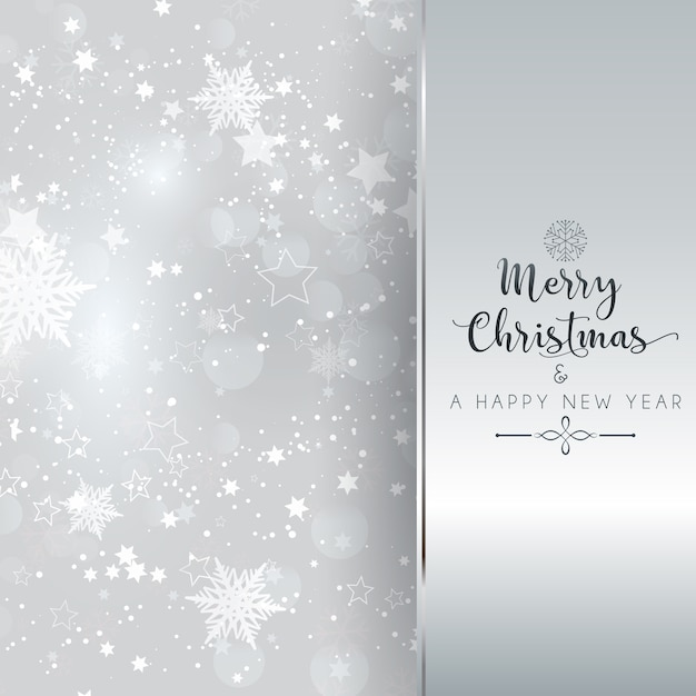 Silver Christmas and New Year background 