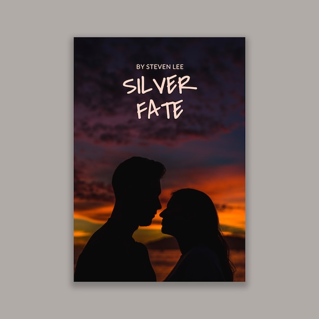 Free Vector silver fate wattpad book cover