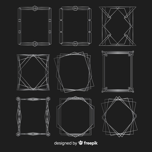 Free Vector silver frame collection