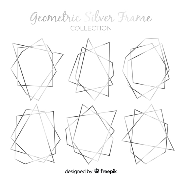 Silver geometric frame collection