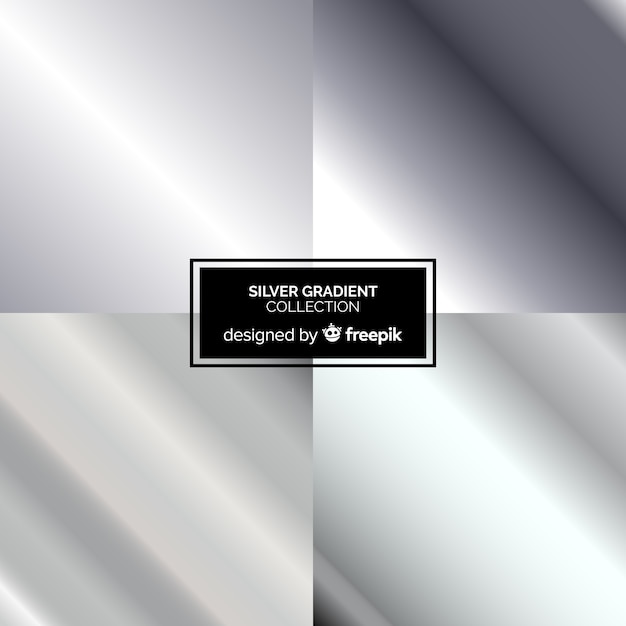 Free vector silver gradient collection