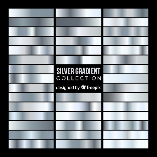 Free vector silver gradient collection