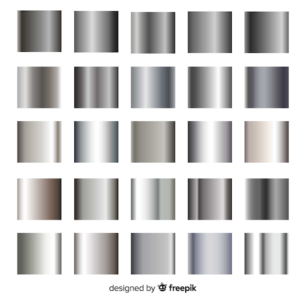 Free vector silver gradient collection