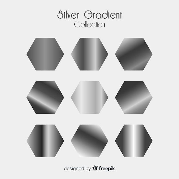 Free Vector silver gradient collection