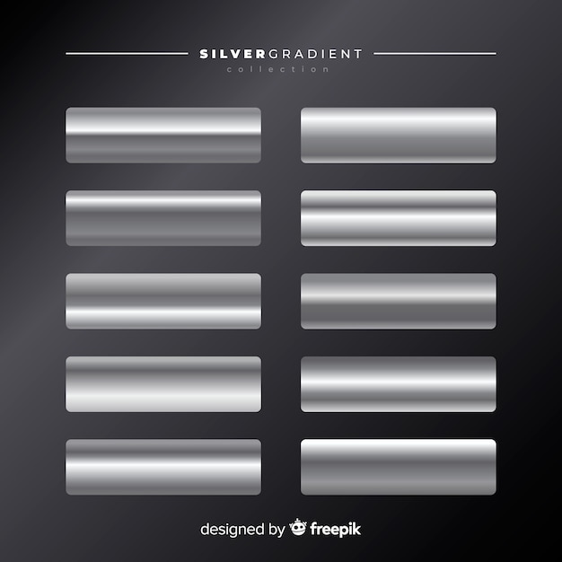 Free vector silver gradient collection