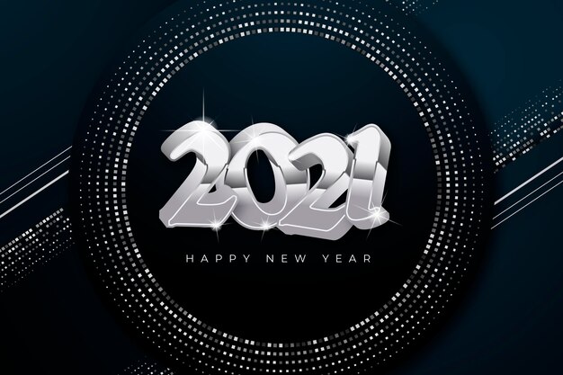 Free vector silver new year 2021