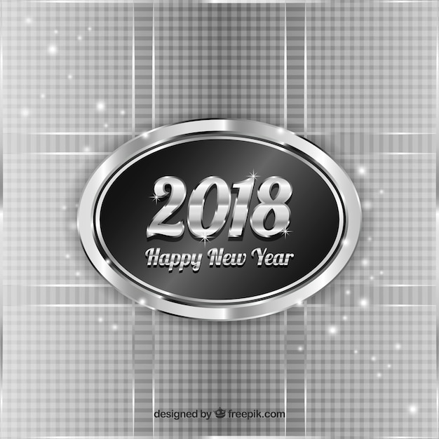 Silver new year background