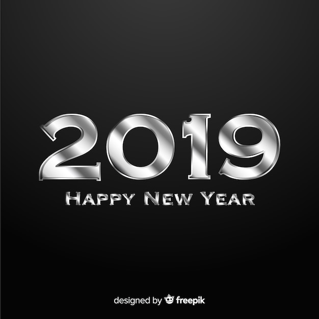 Free Vector silver new year background