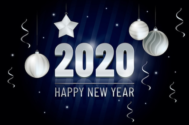 Silver new year background