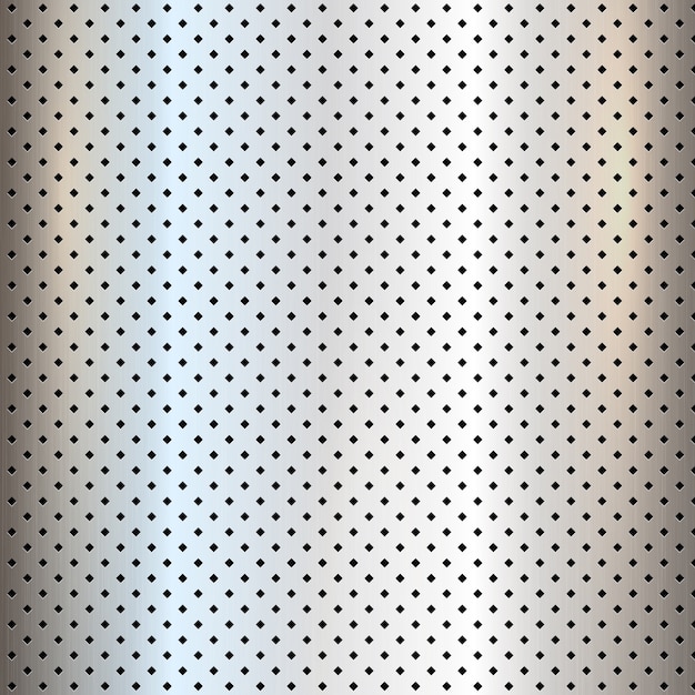 Silver perforated metal texture background