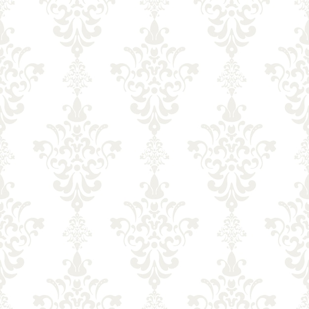 Silver vintage seamless wallpaper. Background endless, repetition vector illustration design