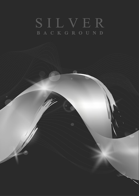 Silver wave abstract background illustration