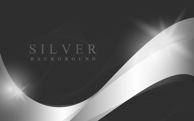 Silver wave abstract background illustration