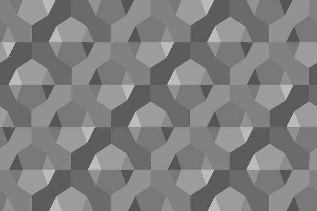 Simple 3D geometric pattern vector grey background