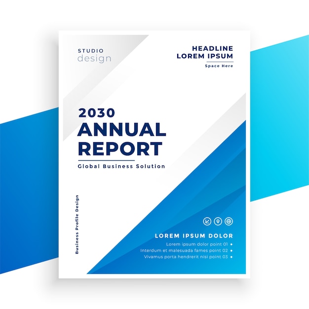 Simple annual report business brochure template design