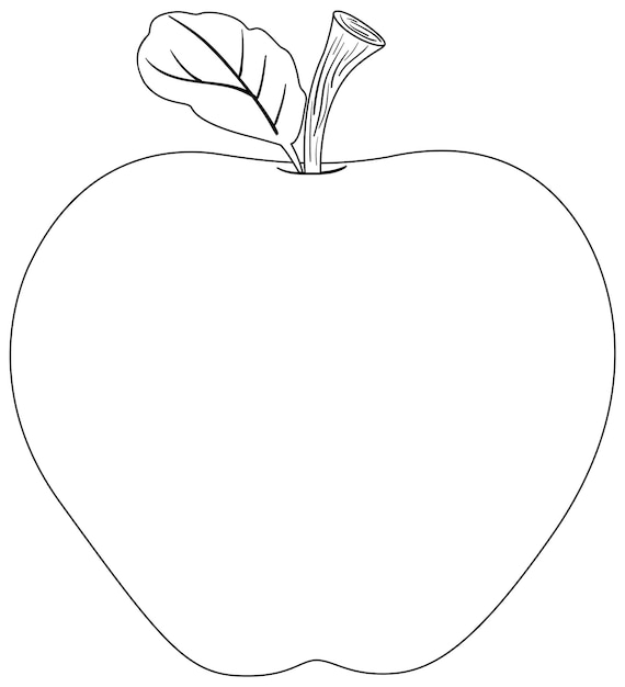 Free vector simple apple line art illustration