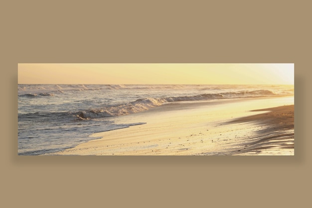 Simple beach landscape twitter header