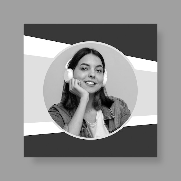 Simple black and white twitch profile picture