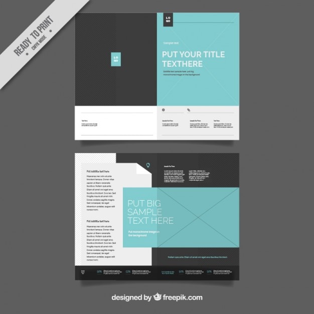 Free Vector simple brochure template