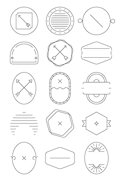 Free Vector simple business badge set