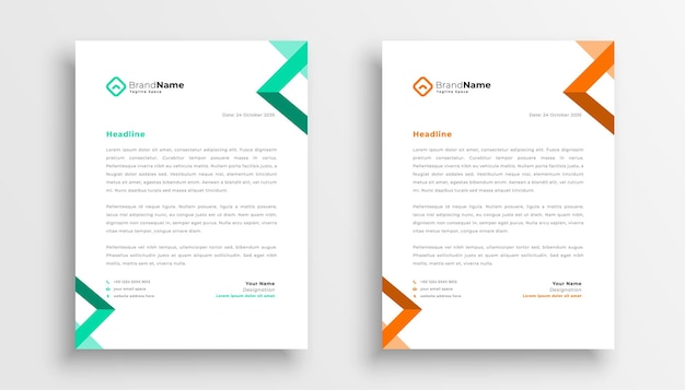 Simple business letterhead template design